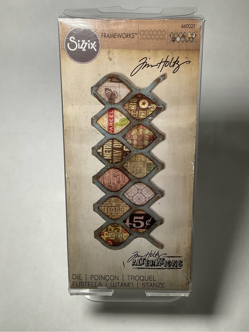 Tim Holtz Sizzix Die #660027 Alterations Frameworks Wave